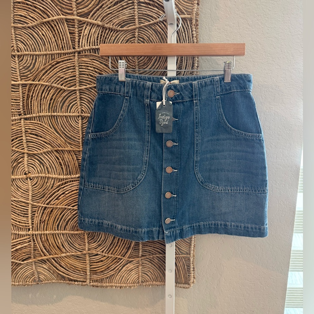 Marine Layer Blue Denim Mini Skirt NWT